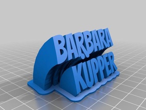 barbara k pper de la oficina personalizado 3d print model - Mito3D