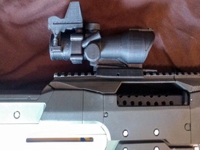 acog hybrid reflex scope picatinny rail toys & games cosplay prop weapon nerf 3d print model - Mito3D