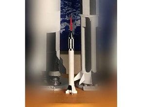 mercury redstone 1 200 escala vehículos mercurio el cohete los cohetes espacio 3d print model - Mito3D