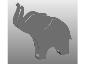 elephant napkin holder diy stand napkins 3d print model - Mito3D