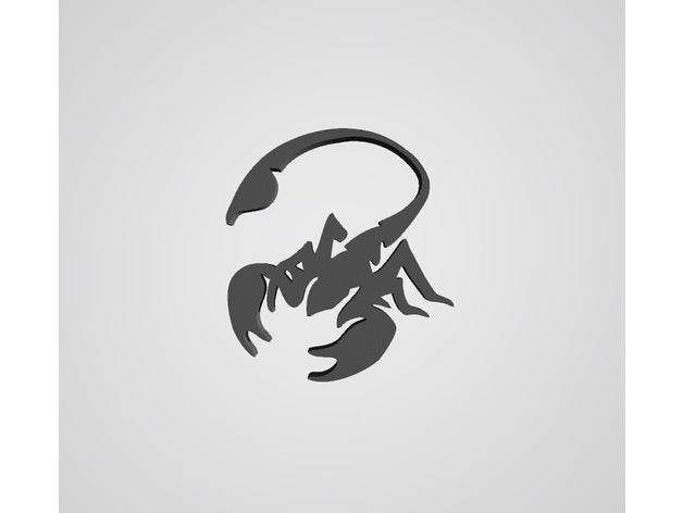 logo escorpi n sinais e logotipos escorpion logotipo 3D print model - Mito3D
