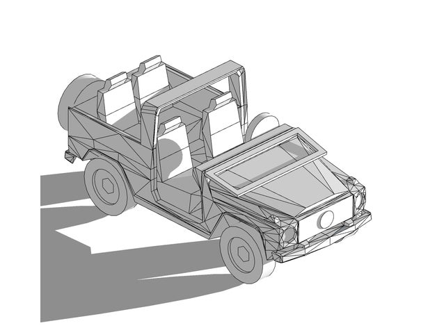 bw kurt, mercedes g wagen araç askeri araçların wargaming 3D print model - Mito3D