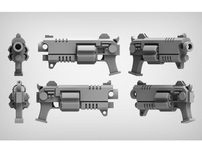 parafuso de revólver 1-1 modelos 28mm 40k bolter arma miniatura pistola tampo mesa wargaming warhammer 3d print model - Mito3D