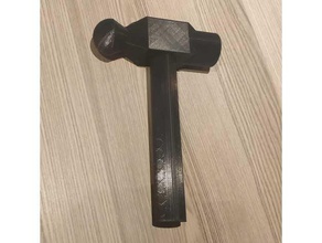balle-pein marteau des outils à main forgeron la forge coulée perdu pla casting de métal 3d print model - Mito3D