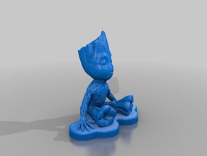 baby groot keychain support creatures do not want gardians galaxy no more groots 3d print model - Mito3D