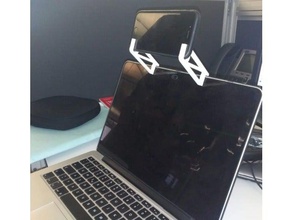 iphone-macbook-clip computer clip - Verbindung Anschluss Halter iphone das macbook stand 3d print model - Mito3D