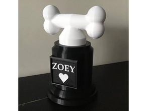 dog urn lithophane pets 3d print model - Mito3D