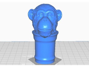 gratuit singe topper 7 de la canne marche bâtons randonnée animal à sucre chimp le chimpanzé pôle bâton 3d print model - Mito3D