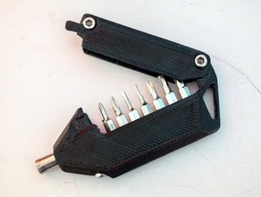 minidriver 4 tiny 4mm screwdriver handle bit storage hand tools hex mini 3d print model - Mito3D