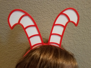 candy cane headbands traje bastão de doces natal dupla extrusora extrusão a cabeça férias crianças brinquedo 3d print model - Mito3D