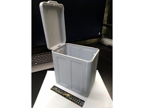 garbage bin regular wall mounted variants household can trash 3d print model - Mito3D
