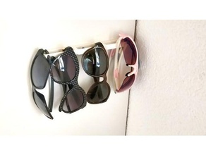 sunglasses holder double sided tape mount no screws fashion 3d print model - Mito3D