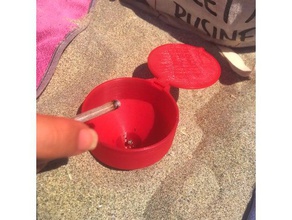 plage cendrier - de cigarette vacances extérieure d'été soleil 3d print model - Mito3D