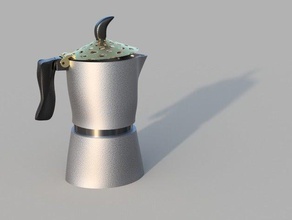 moka, macchina per il caffè art da utensili cucina 3d print model - Mito3D