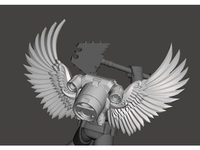 winged jump pack toys & games 40k celestine jet wings 3d print model - Mito3D