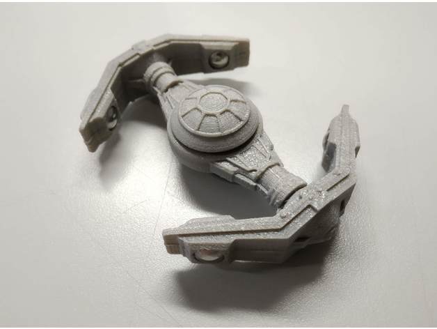cravate spinner jouets & jeux fidget main fighter vaisseau spatial starfighter starwars de star wars tie 3D print model - Mito3D