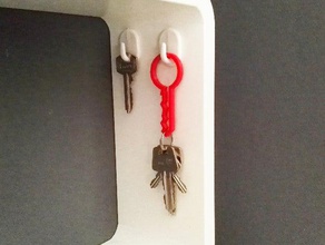 key keychain no supports needed organization keychains organizer 3d print model - Mito3D