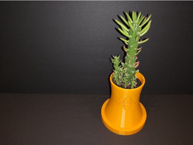 la energía nuclear maceta al aire libre y jardín de arquitectura cactu los cactus cortina tapón planta las macetas suculentas 3D print model - Mito3D
