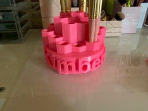 pinselhalter kimberly Bad anime-Charakter Architektur Schönheit kim Veranstalter pinsel schminke stiftehalter 3d print model - Mito3D