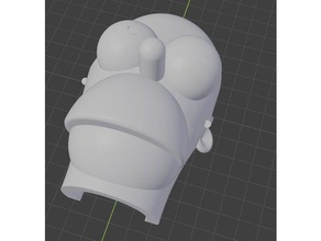 giant lego homer simpson head toilet paper holder bathroom anime character architecture 3d print model - Mito3D