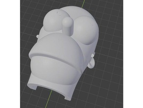 dev homer simpson kafa tuvalet kağıdı tutucu lego banyo anime karakteri mimarlık 3d print model - Mito3D