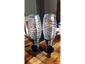 sodastream de cristal único casal garrafa suporte cozinha e sala jantar stand 3d print model - Mito3D