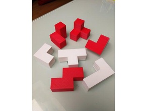easy puzzle cube puzzles 3d printer 3d print model - Mito3D