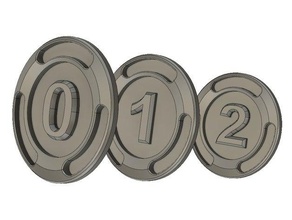 numerical number - bucks fortnite v style coins & badges birthday vbucks fun numbers 3d print model - Mito3D