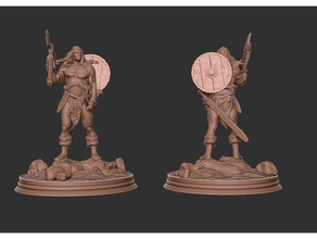 conan estatua las esculturas figura de acción el bárbaro la 3d print model - Mito3D