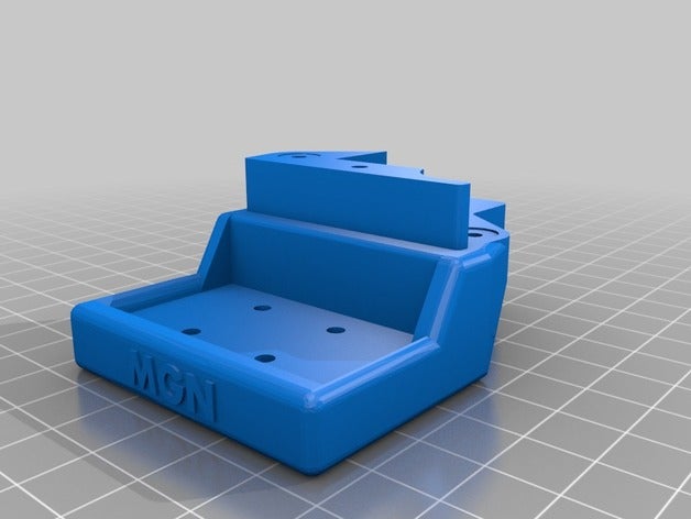 blv mgn cubo - impressora 3d x monta esquerda para a direita mgn9 trilhos Impressora de peças 3D print model - Mito3D