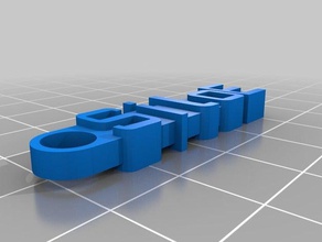 my customized message keychain organization 3d print model - Mito3D