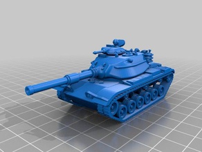 m60a1 1 300th vehicles 300 15mm 6mm mbt tank usa 3d print model - Mito3D
