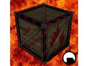 caixote de meia-vida jogos black mesa a caixa explosivo gordon freeman half-life 2 origem vapor válvula 3d print model - Mito3D