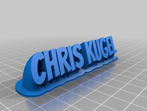 placa de nome office personalizado 3d print model - Mito3D
