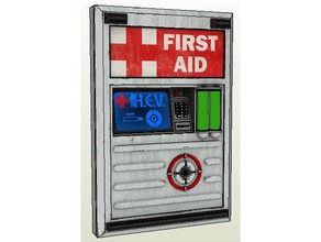 first aid panel half life games black mesa gordon freeman hev life2 suit source steam valve 3d print model - Mito3D