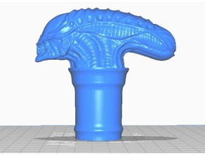 7 ücretsiz alien xenomorph topper yürüyüş kamışı sopa uzaylılar kutup baston 3d print model - Mito3D