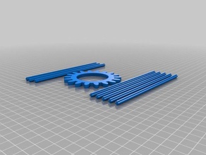 çubuklar büyük dişli 3d baskı 3d print model - Mito3D