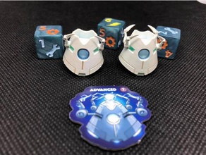 dice throne artificer shock bot - remix toy & game accessories boardgames 3d print model - Mito3D