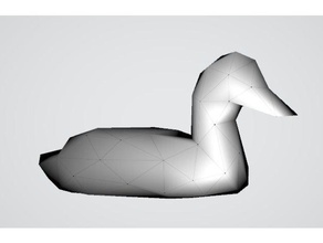 baja poli pato a los animales animal patos lowpoly 3d print model - Mito3D