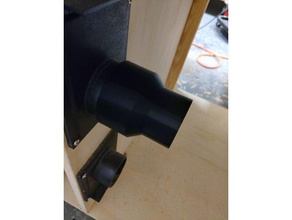 shop vac 25 inch blast gate adapter 3d printing adaptor blastgate shopvac woodworking 3d print model - Mito3D