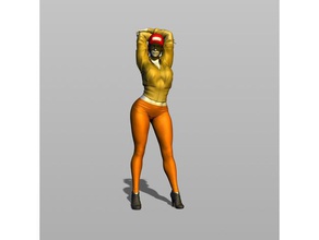 bela menina de boné beisebol pessoas beleza belle nádegas pac feminino garota salto alto humanos jaqueta senhora leggings pessoa pose posando muito vênus a mulher 3d print model - Mito3D