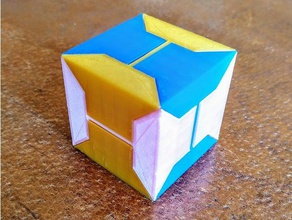 expanding box puzzle 6 identical -easy print- pieces puzzles 3d coordinate motion interlocking 3d print model - Mito3D
