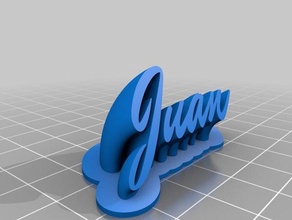 juan office personalizado 3d print model - Mito3D