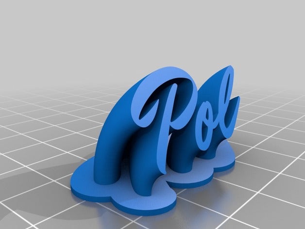 pol office personalizado 3D print model - Mito3D