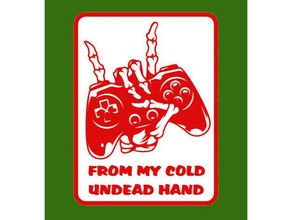 my cold undead hand sign signs & logos controller fridge magnet refrigerator video game 3d print model - Mito3D