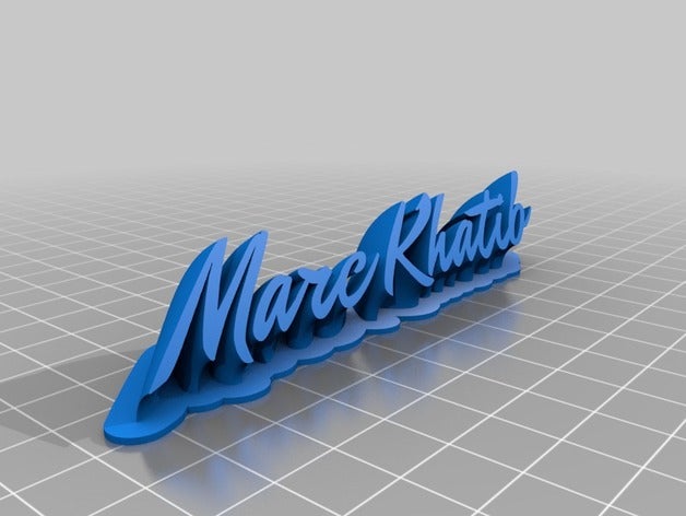 marc khatib 3 office personalizado 3D print model - Mito3D