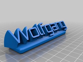 wolfgang süpürme adı plaka remix ofis özelleştirilmiş 3d print model - Mito3D