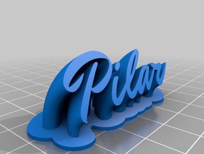 pilar office personalizado 3d print model - Mito3D