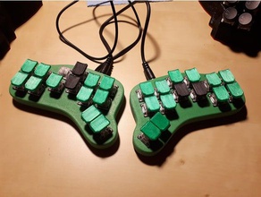 steno de pádel equipo teclado split 3d print model - Mito3D