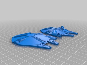 millennium falcon remixed vehicles scale model star wars 3d print model - Mito3D